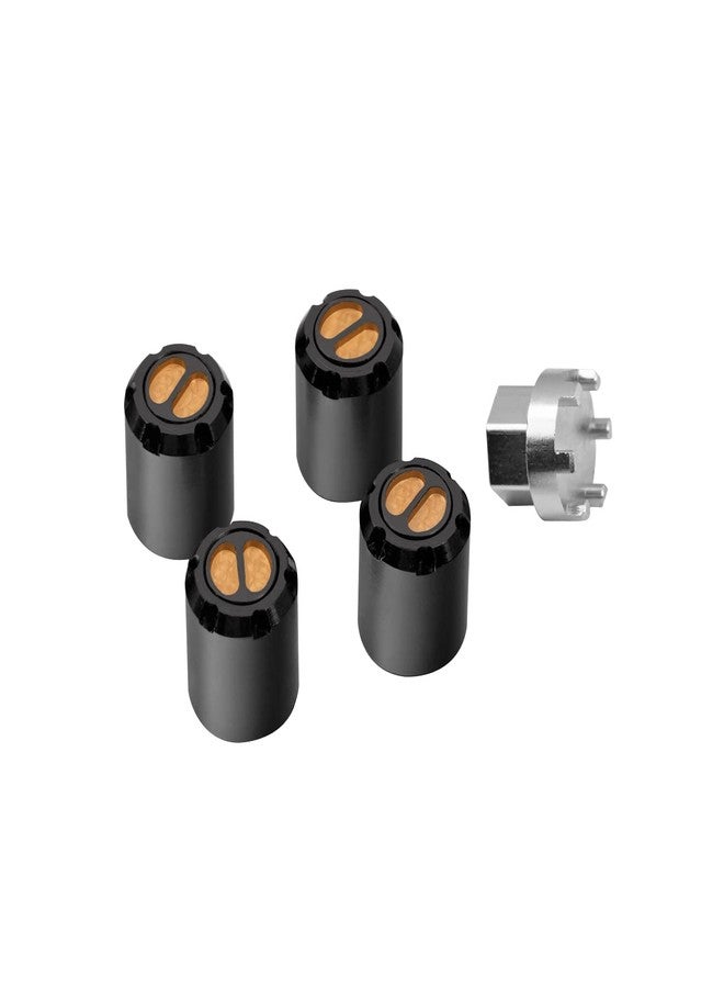 DJX 4PCS Aluminum M2.5 Wheel Nut Center Cap Locking Hubs for TRX-4M TRX4M Etc 1/18 RC Crawler Car (Black and Gold) - Image 3